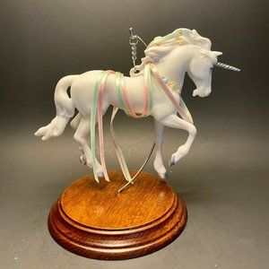 NIB 1986 Hallmark Keepsake Ornament "MAGICAL UNICORN" w/Stand Porcelain Ltd. Ed.